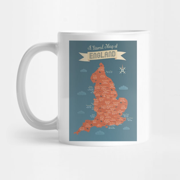 A literal map of England with counties by JojaShop